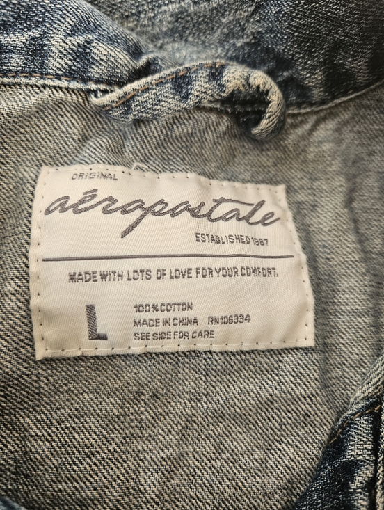Aéropostale Distressed Blue Denim Vest - Picture 13 of 14